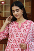 Bizzy Lizzy Kurta Pant with Dupatta Set in Floral Block Print