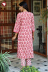 Bizzy Lizzy Kurta Pant with Dupatta Set in Floral Block Print