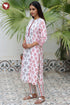 Bizzy Lizzy White Kurta Pant with Dupatta In Floral Block Print