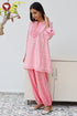 Mul Mul Cotton Kurta and Pant Set in Hand Screen Print