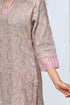 Chanderi Silk Kurta Pant with Dupatta in Floral Block Print