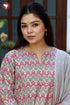 Chanderi Silk Kurta Pant & Dupatta Set in Block Print