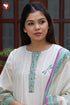 Chanderi Silk Kurta Pant with Dupatta in Floral Block Print