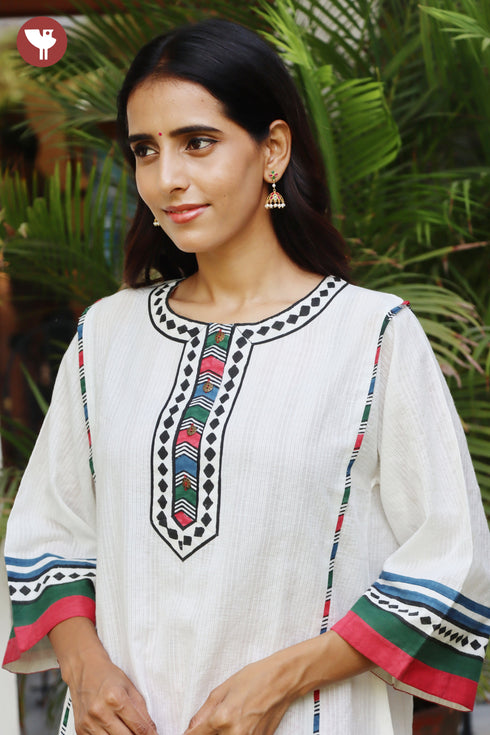 Tagai Cotton Kurta and Pant Set in Block Print