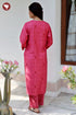 Tussar Cotton Kurta Pant & Dupatta Set in Floral Block Print