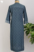 Cambric Cotton Kurta With Kota Doria Dupatta In Graphic Block Print