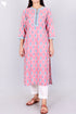 Bizzy Lizzy Kurta With Chiffon Dupatta in Block Print