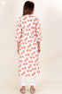 Cambric Cotton Kurta With Kota Dupatta In Floral Block Print