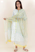 Cambric Cotton Kurta With Kota Dupatta In Floral Block Print