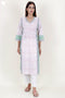 Cambric Cotton Kurta With Kota Dupatta In Floral Block Print