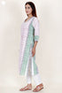 Cambric Cotton Kurta With Kota Dupatta In Floral Block Print