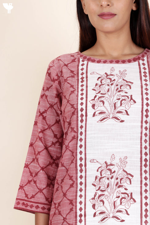 Khaadi Cotton Kurta In Block Print