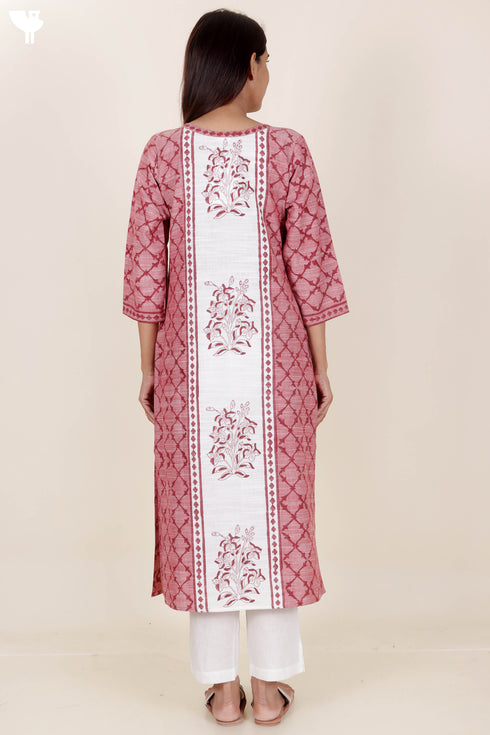 Khaadi Cotton Kurta In Block Print