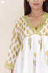 Modal Silk Dress In Floral Block Print