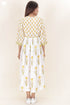 Modal Silk Dress In Floral Block Print