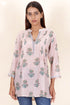 Modal Silk Top In Floral Block Print