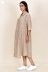 Cotton Silk Dress In Block Print
