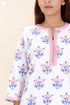 Cambric Cotton Kurta In Block Print