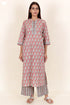 Cambric Cotton Kurta In Floral Block Print