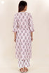 Cambric Cotton Kurta In Floral Block Print