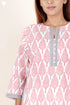 Cambric Kurta In Block Print