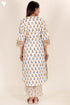 Cambric Cotton Kurta In Floral Block Print