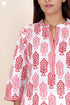 Cambric Cotton Kurta In Block Print