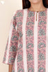 Cambric Cotton Kurta In Block Print