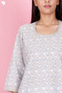Cambric Cotton Kurta In Floral Print