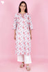 Cambric Kurta In Floral Block Print