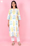 Cambric Cotton Kurta In Block Print