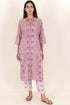 Mulmul Cotton Kurta In Floral Block Print