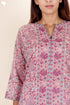 Mulmul Cotton Kurta In Floral Block Print