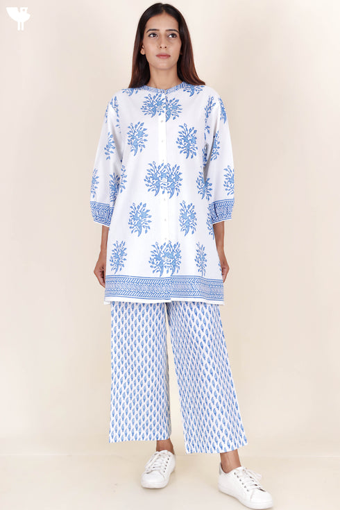 Cotton Co-Ord Set In Block Print