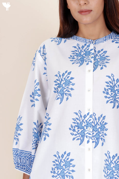 Cotton Co-Ord Set In Block Print