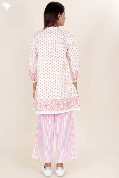 Cotton Co-Ord Set In Block Print
