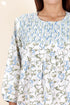 Cambric Cotton Midi Dress With Floral Block Print