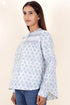 Cambric Cotton Top In Block Print