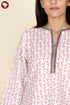Cambric Cotton Top In Block Print