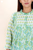 Cambric Cotton Peasant Top In Floral Print