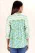 Cambric Cotton Peasant Top In Floral Print