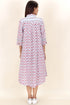 Cambric Cotton Dress In Floral Block Print