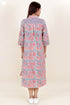 Cambric Cotton Dress In Block Print