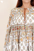 Mulmul Cotton Tiered Dress In Assorted Block Print