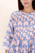 Cambric Cotton Dress In Floral Block Print