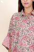 Cambric Cotton Boxy Shirt In Block Print