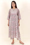 Cambric Cotton Kurta In Block Print