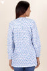 Cotton Pintuck Top In Block Print