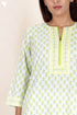 Cambric Cotton Kurta In Floral Block Print