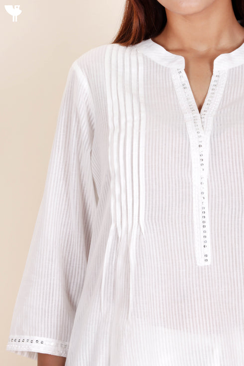 Cotton Kurta With Embroidery
